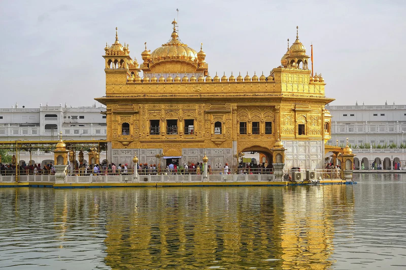 The Golden Temple, Harmandir Sahib, reflected in the sacred pool at Amritsar