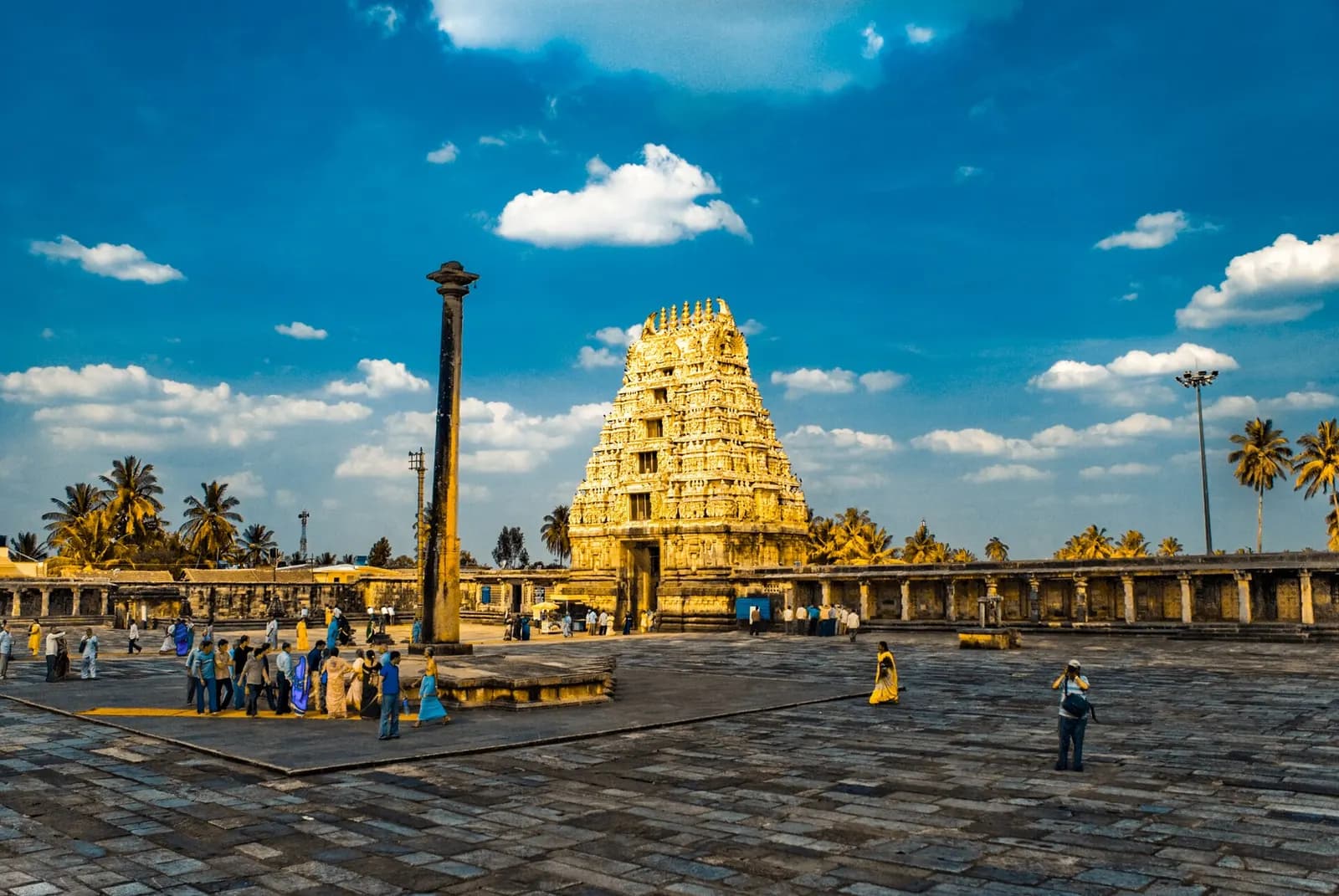 The carved soapstone outer wall of the Chennakeshava Temple at Belur