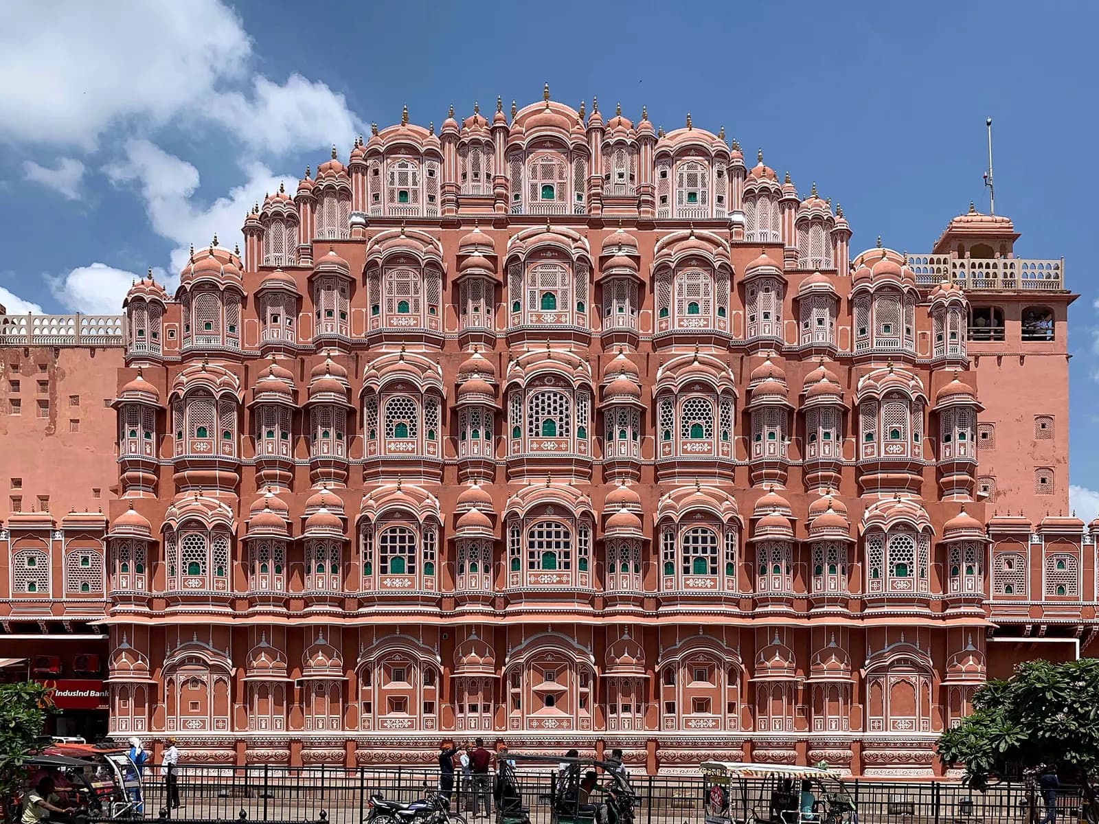 Hawa Mahal, Jaipur's five-storey pink sandstone facade of honeycomb windows