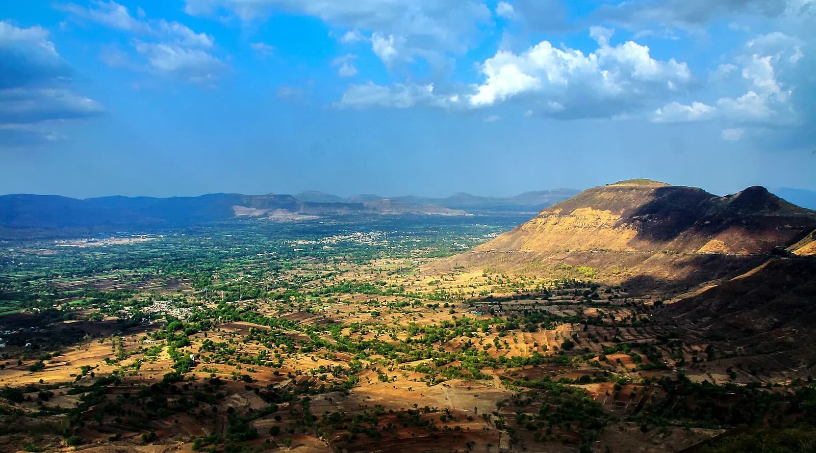 The Savitri valley seen from Arthur's Seat viewpoint at Mahabaleshwar