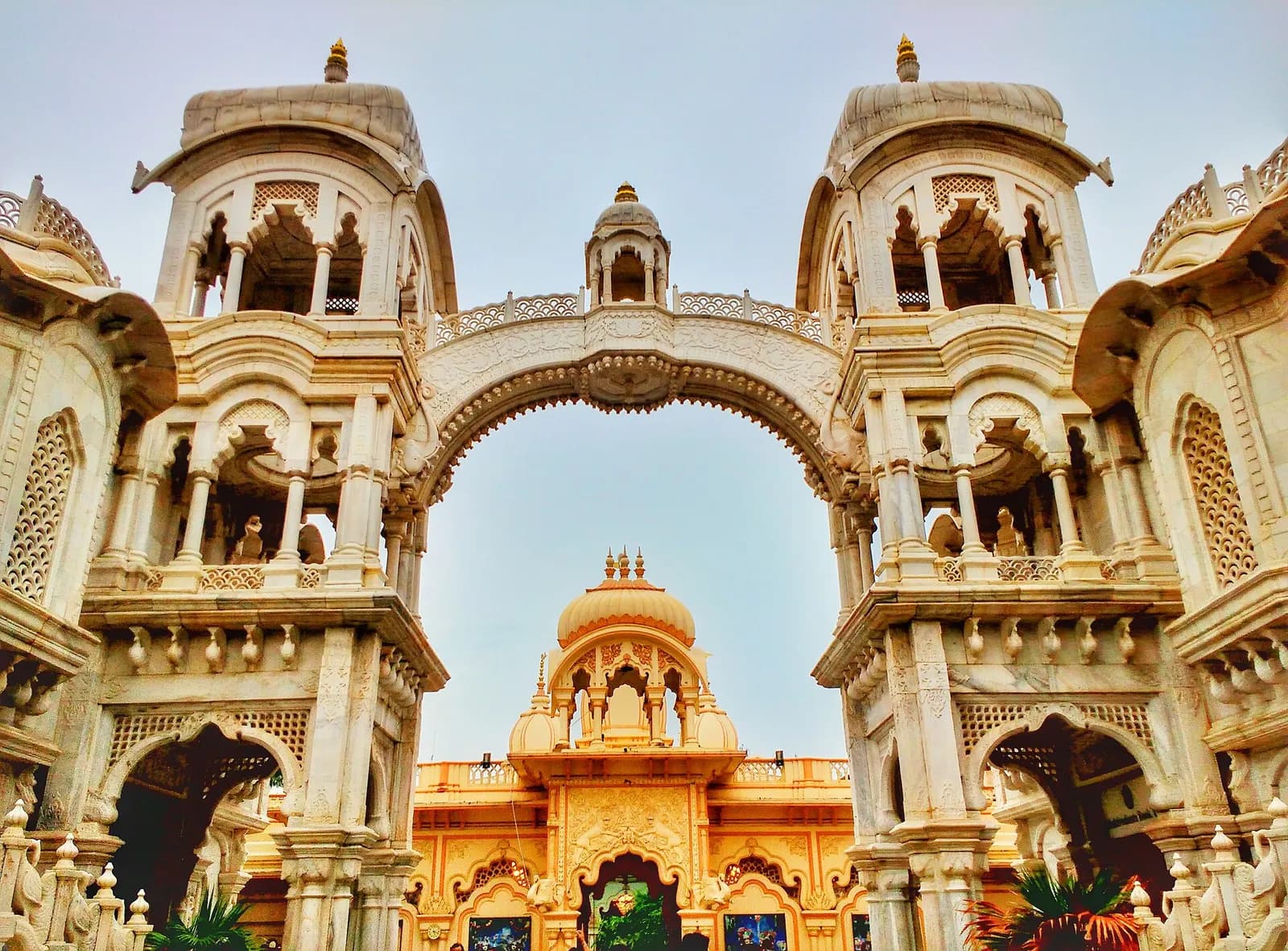 The ISKCON Krishna Balaram temple at Vrindavan in the Braj country near Mathura