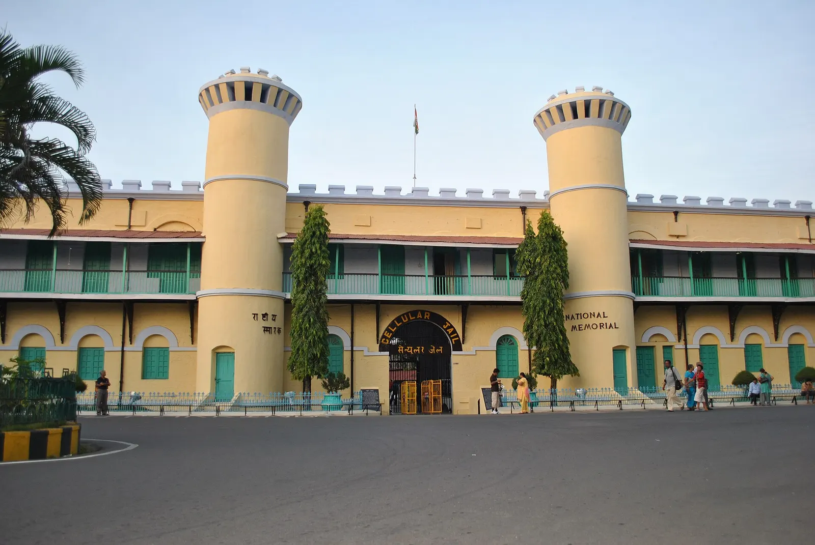 The brick wings of the Cellular Jail radiating from its central watchtower in Port Blair