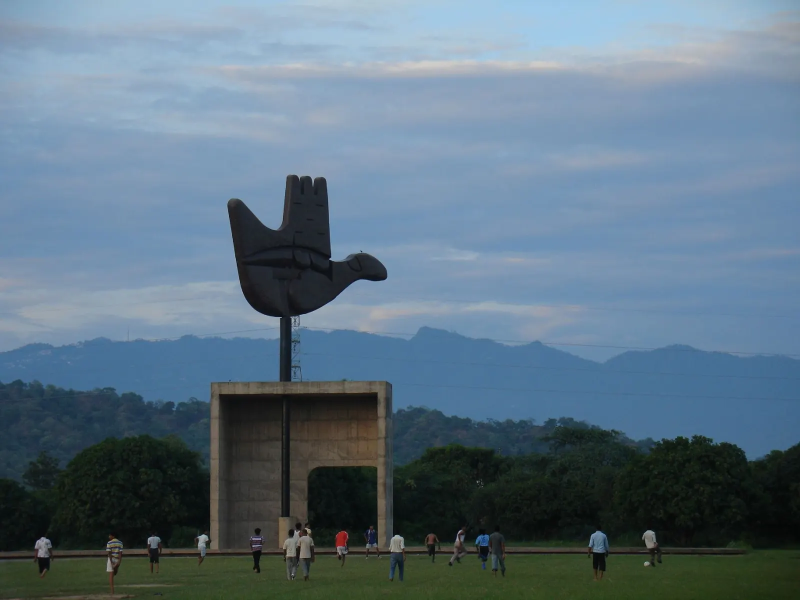 Le Corbusier's Open Hand monument at the Capitol Complex in Chandigarh