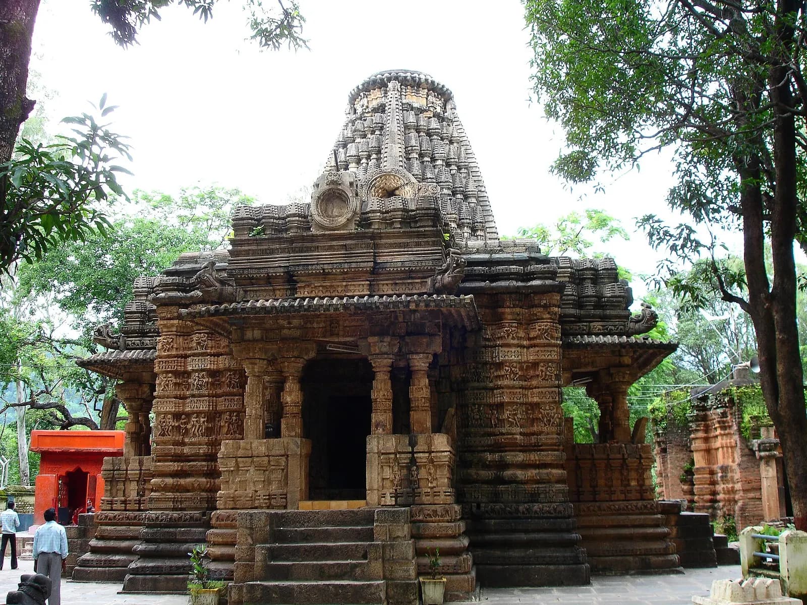 The carved stone shikhara of Bhoramdeo Temple near Kawardha, Chhattisgarh