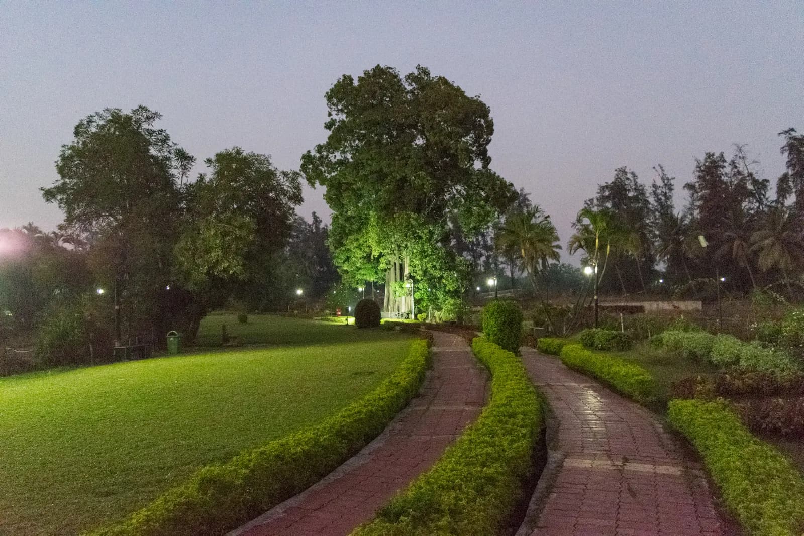 The lake island garden at Vanganga in Silvassa, Dadra and Nagar Haveli